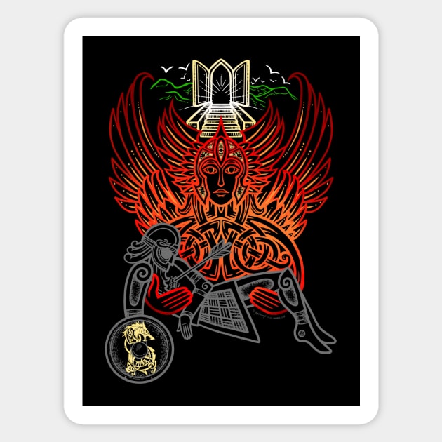 Valkyrie, 'Chooser of the Slain' Sticker by celtichammerclub